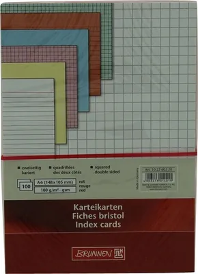 Produktbild von BRUNNEN Karteikarte A6 kariert