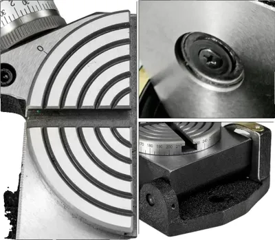 Produktbild von Drehbühne, 4 Zoll Durchmesser, Präzisionsmechanik, doppelte Positionierungsfähigkeit