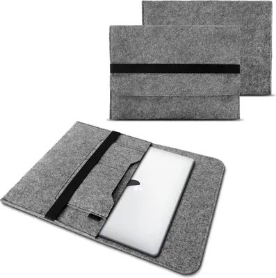Produktbild von Laptop Tasche Sleeve Hülle Schutztasche Filz Cover für Tablets und NotebooksFarben:Grau;Größe:12.5 - 13.3 -14 Zoll