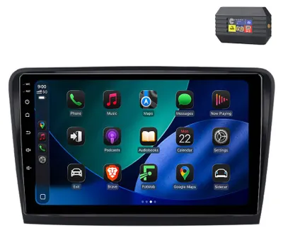 Immagine prodotto di Autoradio Android da 10'' con 64 GB per Škoda Superb 2008–2015 con CarPlay, Android Auto, navigatore GPS e Bluetooth