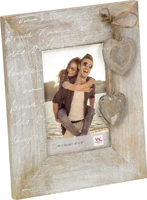 Produktbild von Walther Holz-Bilderrahmen Le Coeur 10x15 cm Vintage Herzapplikationen