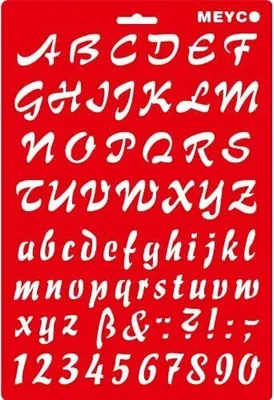 Produktbild von Schablone für Schreibschrift mit Buchstaben und Zahlen