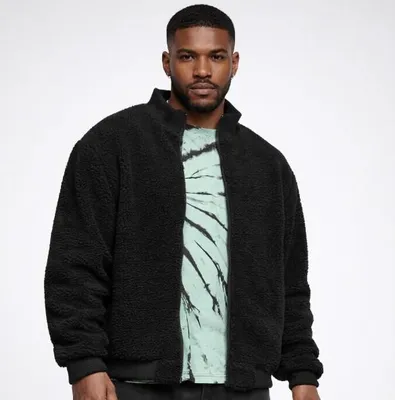 Zdjęcie produktu dla Urban Classics Boxy Sherpa Jacket czarna - L