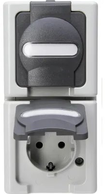 Obrázek produktu pro Kopp 131456008, CEE 7/3, 2 modul/moduly, CEE 7/4, Černá, Šedá, 250 V, 16 A