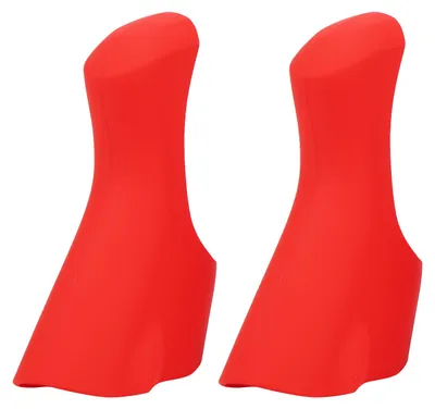 Image de 1 paire de protections de guidon de vélo, silicone, protectrices, confortables poignées pour vélo de course, cyclisme, accessoires 4700 Rouge