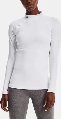 Obrázek produktu pro Under Armour ColdGear, Dospělý, Ženy, Bílá, Top, základní vrstva, Jednobarevný, White / Black