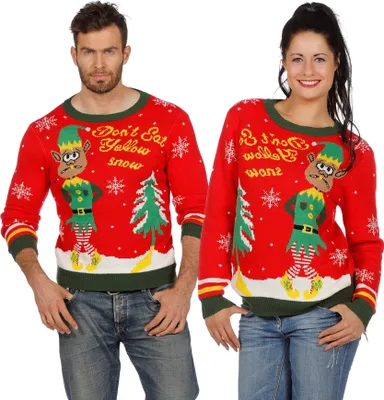 Produktbild von Weihnachtspulli rot Weihnachtself S