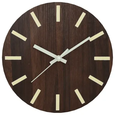 Immagine prodotto di Orologio a Parete con Ore e Lancette Luminose Marrone Ø30 cm