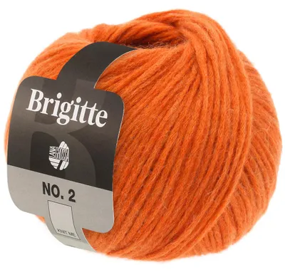 Produktbild von Lana Grossa BRIGITTE NO. 2 Wolle 50 g 140 m Alpaka Baumwolle Strickgarn Farbe 045 - Mandarin