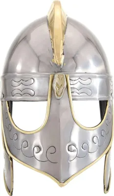 Produktbild von vidaXL Beowulf Helm Antik Replik für LARP Silbern Stahl