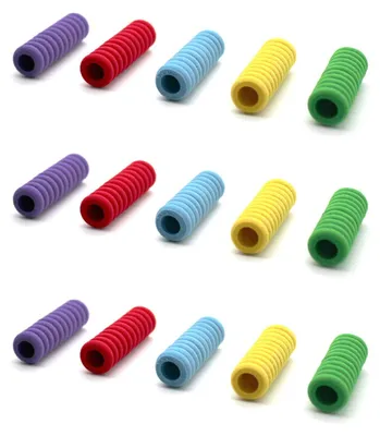 Produktbild von 40 Stück Schaumstoffgummi-Stiftgriffe, rutschfest, ergonomische Schreibhilfen, komfortable Schreibgriffe für Kinder, Schüler und Erwachsene (mehrfarbig)