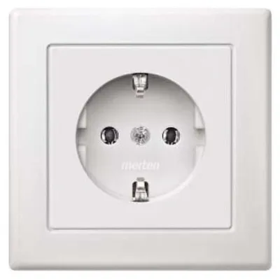 Productafbeelding van MERTEN stopcontact systeem M, Polarwit, MEG2301-1519, 1 stuk.