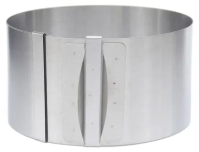 Produktbild von Kuchenform und Acetatfolien zum Backen, verstellbarer Kuchenring aus Edelstahl (20–40 cm), Kuchenkragen, Kuchenmousseform, Kuchenback- und Kuchendekorationsset