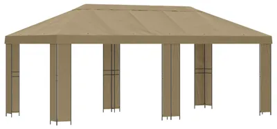 Obrázok produktu pre vidaXL Záhradný pavilón, 6 x 3 m, béžová farba, polyester a oceľ, 190 g/m²