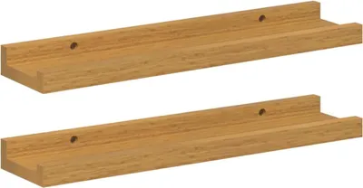 Obrázok produktu pre vidaXL Nástenná polička, 2 ks, béžová, 40 x 9 x 3 cm, drevovláknitá doska