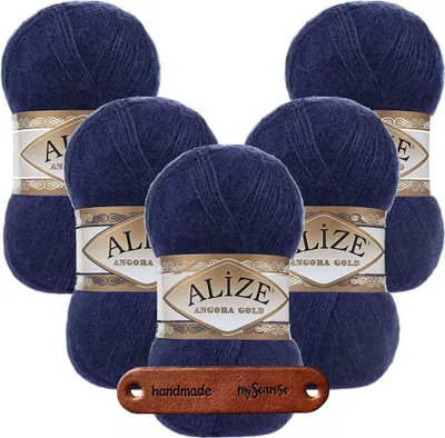 Produktbild von 5 x ALIZE Angora Gold 58 Navy mit Label