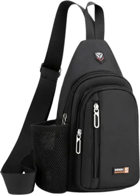 Immagine prodotto di Camerazar Zaino sportivo nero con tasca impermeabile a tracolla per uomo