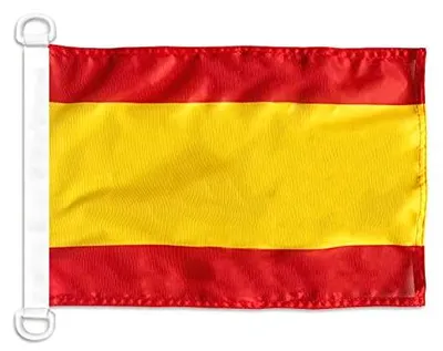 Bootvlag Spanje 45x30 cm, Polyester, mit Ringen