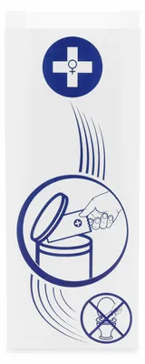 Produktbild von 1000x Hygienebeutel Damenhygiene Papierbeutel weiß mit Hinweisaufdruck