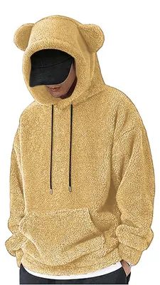Produktbild von Thermojacke mit Kapuze – Einfarbige Fleece-Kapuzenjacke für Herren