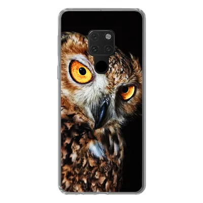 Produktbild von MuchoWow® Handyhülle Schutzhülle Hülle für Huawei P40 Lite Eule - Schwarz - Gelb Silikon Softcase Handy Hülle - Handy