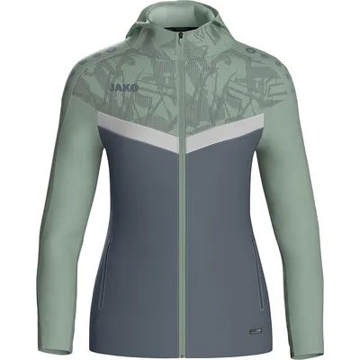 Immagine prodotto di Jako Iconic Giacca con cappuccio Donna - Soft Grey / Mint Green / Anthra Light