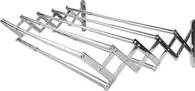 Image de Séchoir à linge en acier inoxydable, 70 cm, extensible, 15 kg, salle de bain