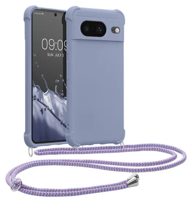 Produktbild von kwmobile Necklace Case kompatibel mit Google Pixel 8 Hülle - Cover mit Kordel zum Umhängen - Silikon Schutzhülle Lavendel