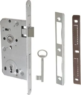 Produktbild von Einsteckschloss 72/55, rechtsschließend, mit Schließstück JANIA Z212, silber verzinkt