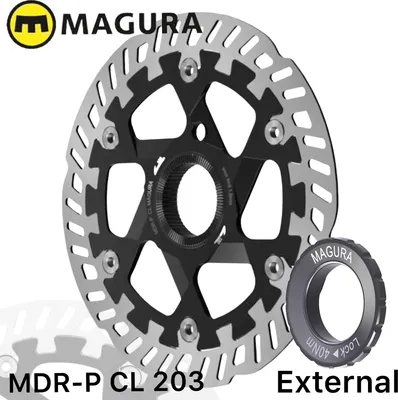 Produktbild von Magura Bremsscheibe MDR-P CL Center Lock mit Lockring für Steckachse Ø 203mm "External"