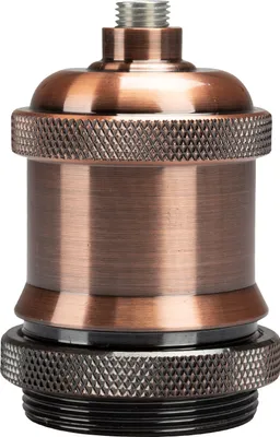 Produktbild von Lampenfassung E27 vintage Edison Lampensockel Rotbronze gebürstet EC429
