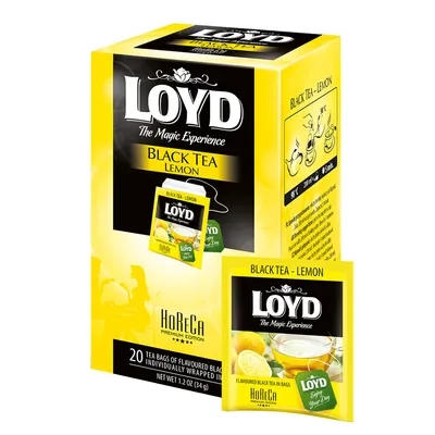 Zdjęcie produktu dla Herbata HORECA Loyd Black Tea Lemon 20 torebek