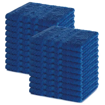 Zdjęcie produktu dla Zestaw 20 ręczników Lavea® 30 x 30 cm, 100% bawełna frotte, ręczniki dla gości i myjki, można prać w temperaturze 60°C, seria Elena, łazienka i toaleta dla gości, kolor niebieski królewski