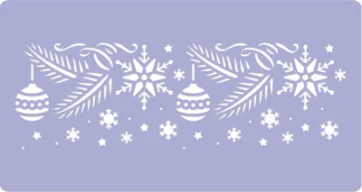 Produktbild von Kunststoff Wiederverwendbare Weihnachtsschablone // 45x95cm // WEIHNACHTSBAUMZWEIG #2// Vorlage