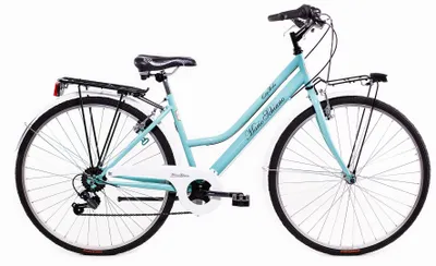 Produktbild von F.lli Schiano Mario Schiano City Bike 28" – Stadtrad, Damen, 28"-Räder, 6-Gang-Schaltung, Stahlrahmen, Mit Zubehör – Farbe Tiffany