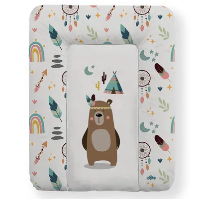Immagine prodotto di Fasciatoio Kikido 70x50 cm - Fasciatoio per bambini e bambine - Impermeabile, lavabile e di facile manutenzione - Teddy