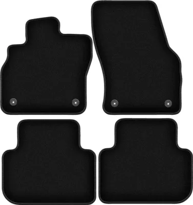 Produktbild von Wielganizator Velours-Autoteppiche – passend für Audi Q3 II F3 (SUV, Bj. 2018-) –  schwarz, passgenau, mit Befestigungen set 4 Stk.