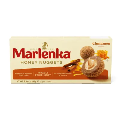 Produktbild von MARLENKA® Honigkugeln mit Zimt - Gebäckkugeln mit Honig - 10 Bälle, 1 x 235g