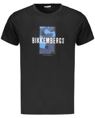 Produktbild von Stilvolles Herren Kurzarm-T-Shirt in Schwarz mit All-Over-Logo-Druck