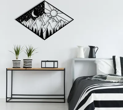 Produktbild von Wallity, Süveyda- ENZ1245, Schwarz, Sonstige Wohndekorationen, 56 x 38 cm, 100% Metall (Dicke: 1