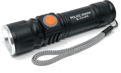 Produktbild von Taschenlampe LED Lampe Polizei Swat Wiederaufladbare Cree 1200 Lumen USB Akku
