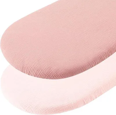 Obrázek produktu pro Natažovací prostěradlo do kočárku, rozměry 70 x 35 cm, Babybay, natažovací prostěradlo, přistýlka, kočárek, potah na matraci, kočárek, natažovací prostěradlo, hnízdečko pro miminko, prostěradlo (růžové)