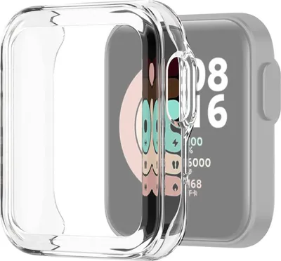 Produktbild von subtel Hülle kompatibel mit Xiaomi Mi Watch Lite TPU Schutzhülle Tasche Flip Cover Case Etui Transparent