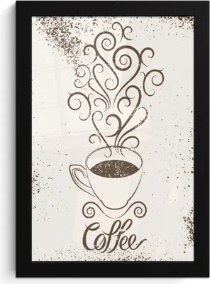 Produktbild von MuchoWow® MuchoWow® Gerahmtes Poster Vintage - Kaffee - Sprichwörter - Zitate 20x30 cm - Poster mit zchwarzem Bilderrahmen - Drucken - Bilder Poster im Rahmen