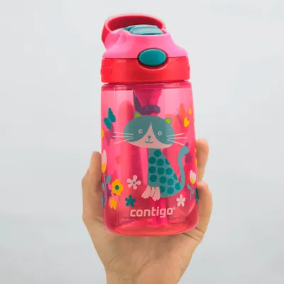 Image de Gourde pour enfants ContiGo! Gizmo Flip Cherry with Cat avec une capacité de 420ML