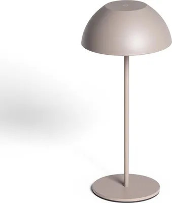 Produktbild von LED Tischlampe Tragbar Außen mit Batterie USB wiederaufladbar Metall Mugla Taupe