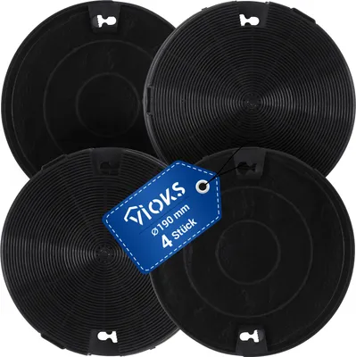 Produktbild von Aktivkohlefilter 4x passend wie Bauknecht 481249038013 Kohlefilter für Abzugshaube