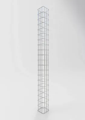 Immagine prodotto di Colonna rettangolare in gabbione zincato a caldo, 17 cm x 17 cm, 200 cm di altezza, MW 5 cm x 10 cm