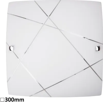 Image de Plafond verre 30 cm E27 1x60W blanc carré Phaedra 3698 Rabalux