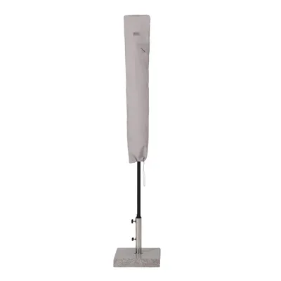 Zdjęcie produktu dla Pokrowiec ochronny Sekey na parasol balkonowy Ø 180 cm, Ø 200 cm, 210 cm x 140 cm / 200 cm x 125 cm, z drążkiem i zamkiem błyskawicznym, jasnoszary